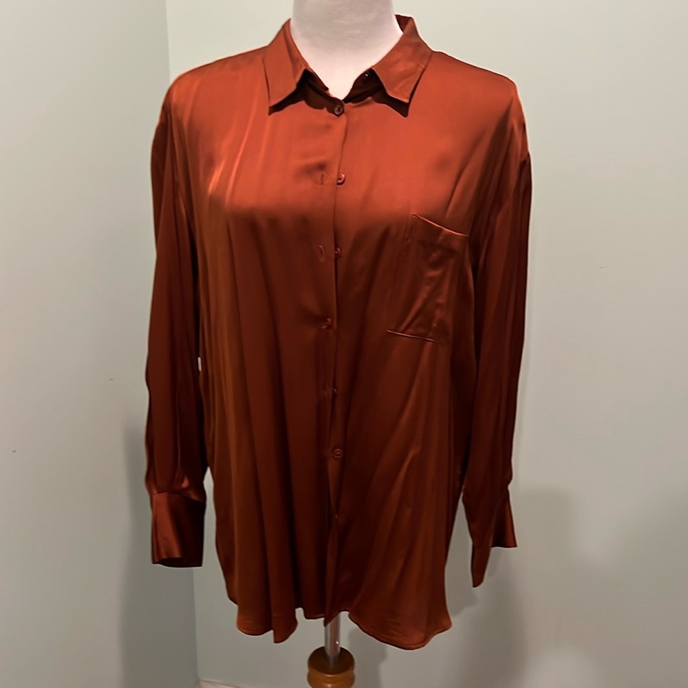 Zara satin long sleeve